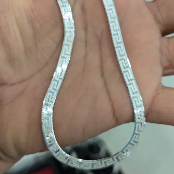 925 Sterling Silver Herringbone Chain 5.2mm 16 inch